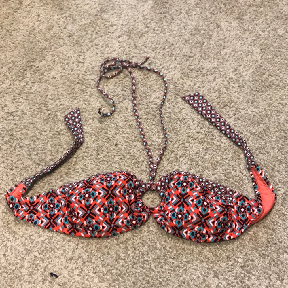 Colorful bikini swim top